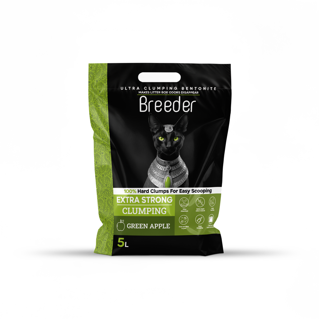 [2829] Cat litter Breeder CAT Brown Sand Clumping 5 L Green Apple