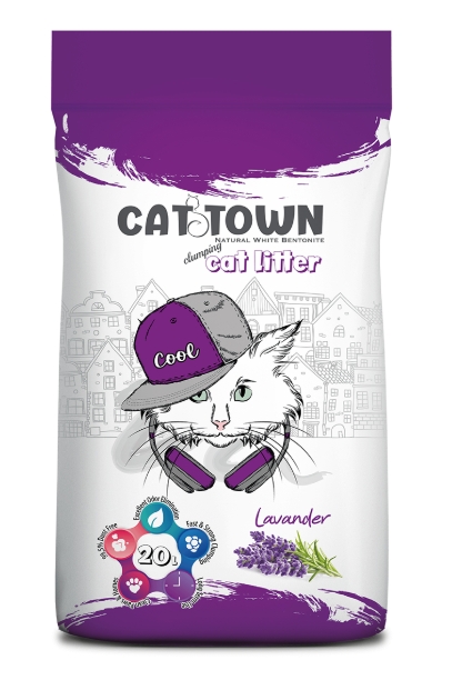 [2336] Cat litter Cattown CAT White Cat Litter Lavender 20 L