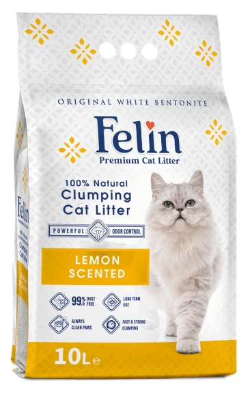 [2307] Cat litter Felin CAT White Cat Litter Lemon10 L