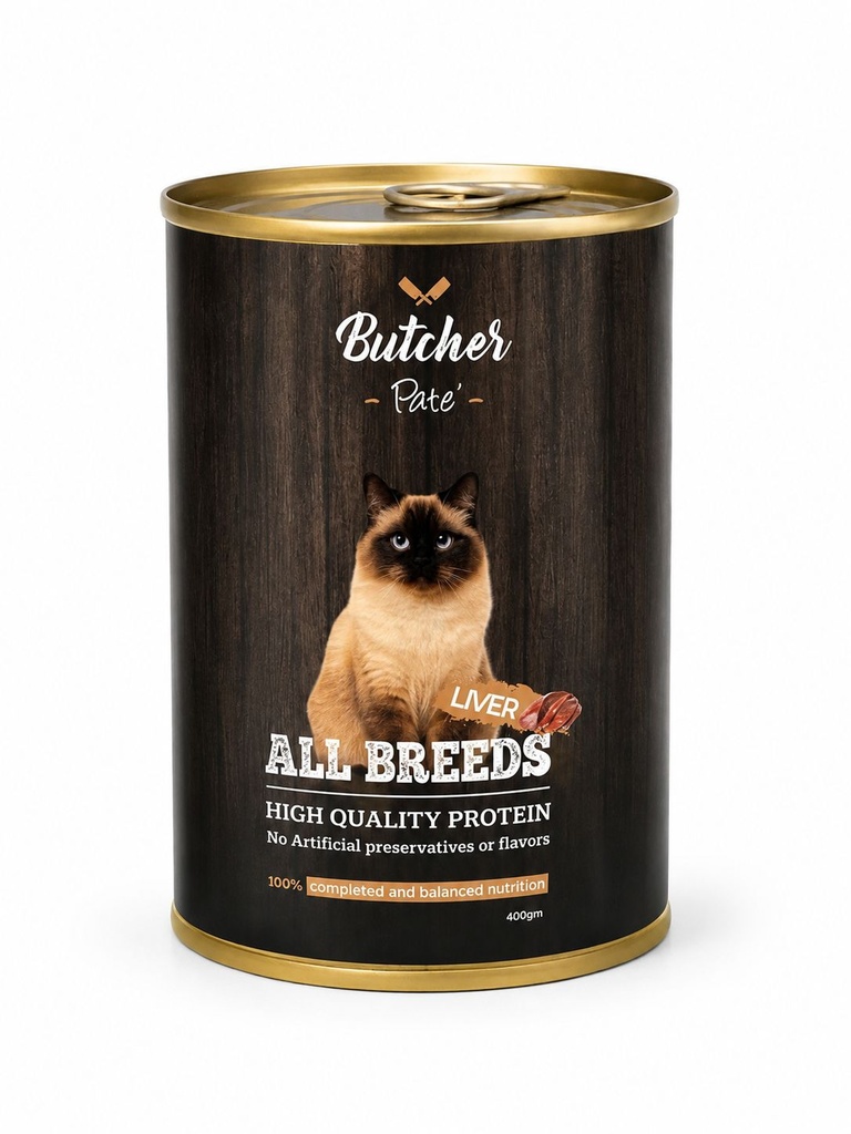 [2771] Wet Food Butcher cat  Butcher Liver 400 gm Pate