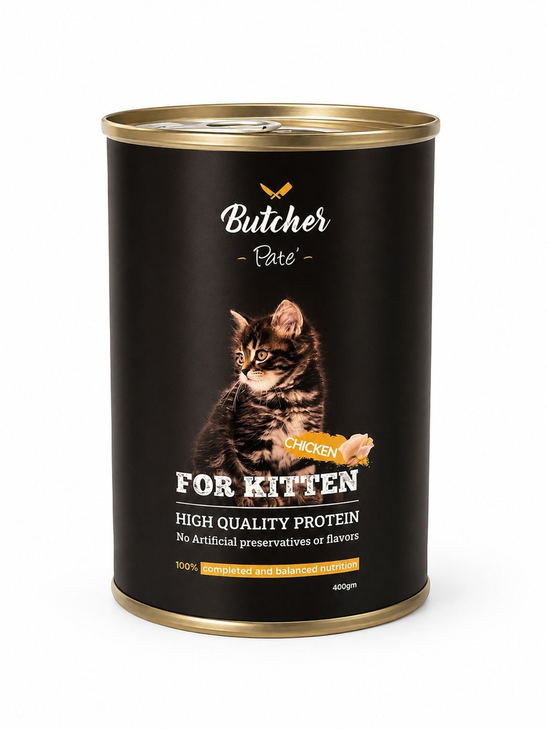 [2518] Wet Food Butcher cat chicken for kitten 400 gm Pate