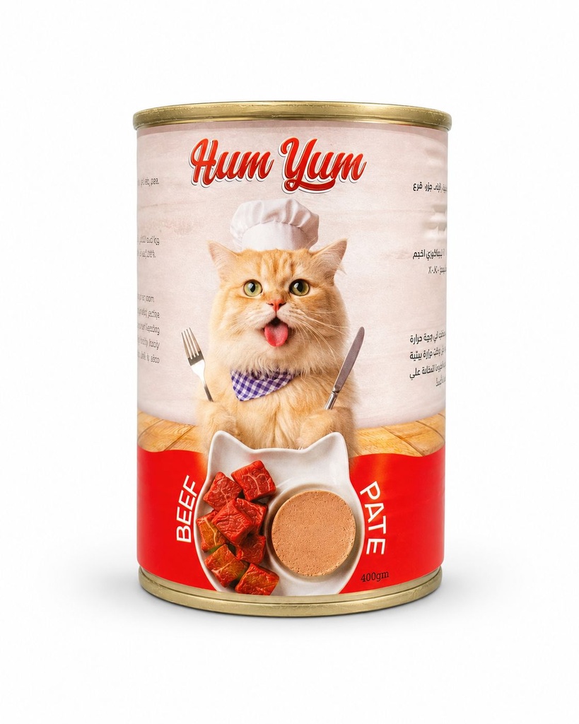 [2710] Wet Food HumYum cat  HumYum Pate Can Food For Adult Cat Beef 400 GM