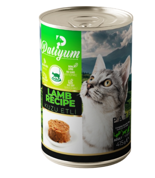 [2775] Wet Food Patiyum cat  Patiyum Cat Can Food Pate Lamb Recipe for Adult Cats 400 g - 24 PCS /  Packet