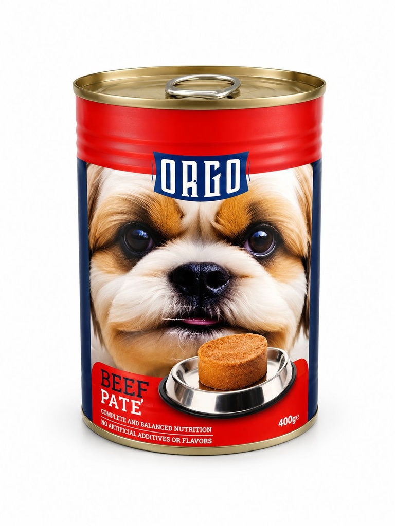 [2723] Wet Food orgo dog  Orgo™ Complete Pâté Beef – Wet Food for Adult Dogs (400 g)