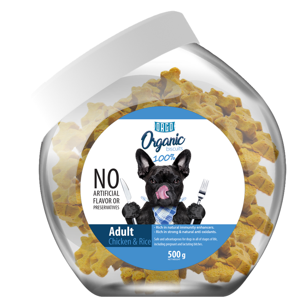[1902] biscuits orgo DOG Adult Chicken & Rice 500 gm