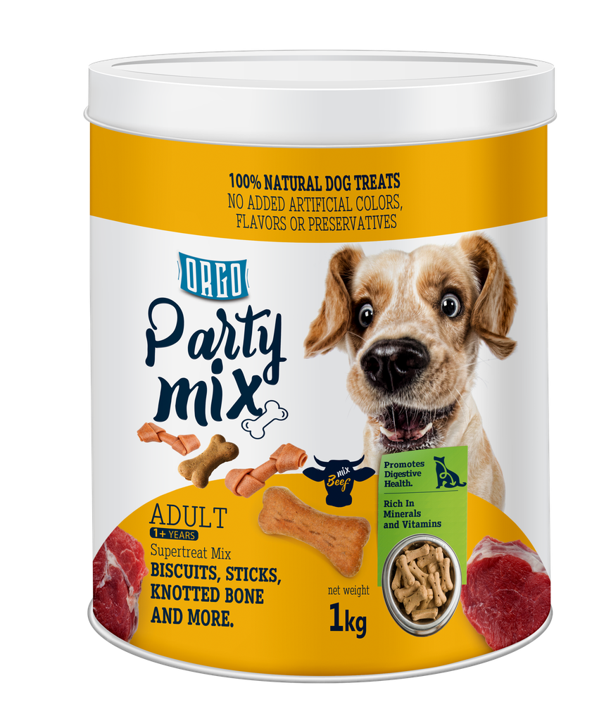 [1671] biscuits orgo DOG partly mix beef 1 kg