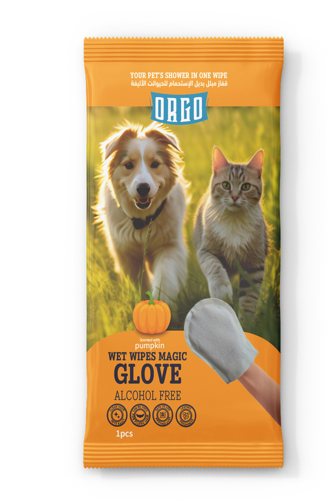 [2182] cosmatics orgo CAT Glove For Pets Pumpkin