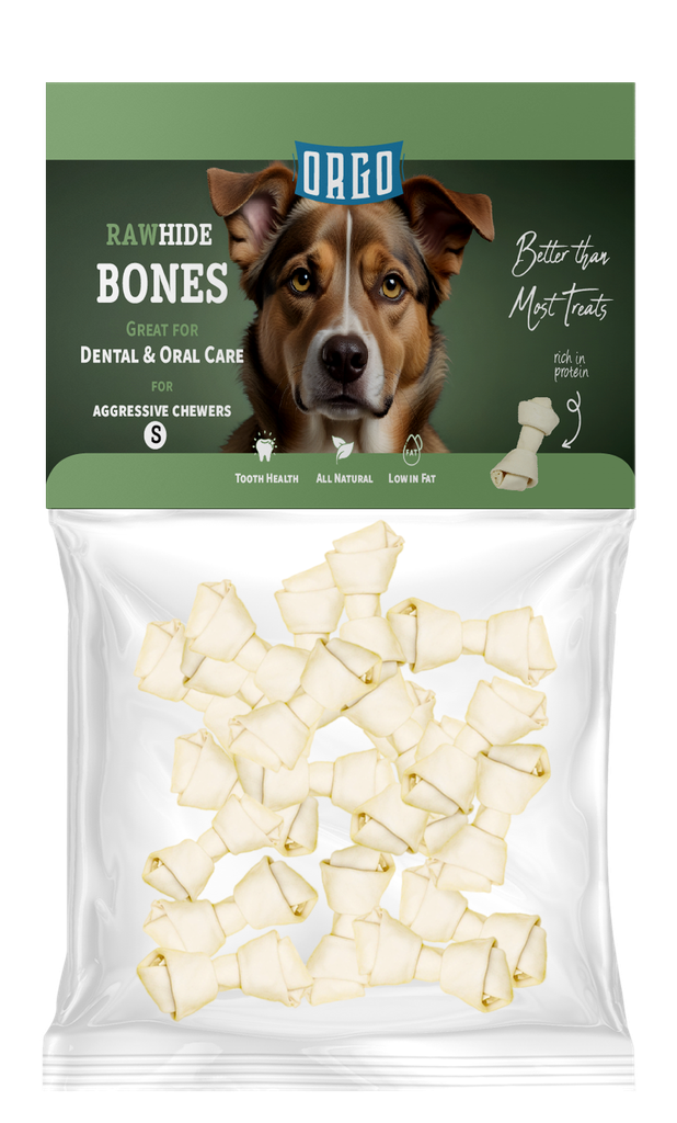 [2251] treats orgo DOG RAWHIDE BONES Dental & Oral Care - 100 gm - S