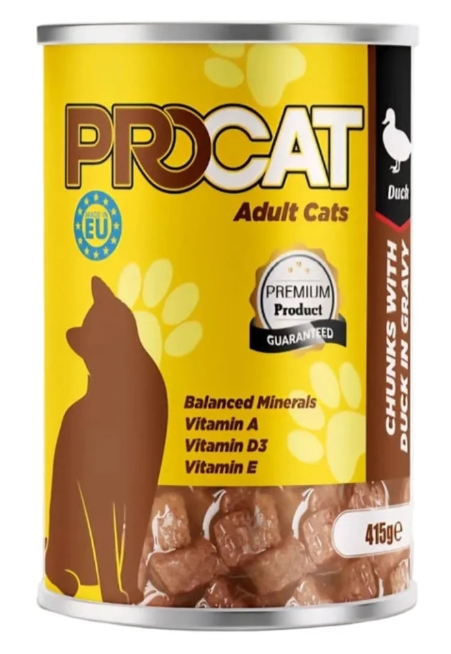 [8000018] Procat - Can 415 gm - Adult Cats - Duck