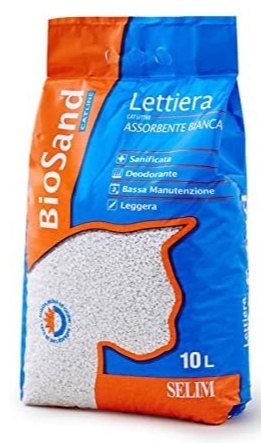 [8000040] Lettiera - Biosand - Cat Litter - 10 L - Assorbente Bianca