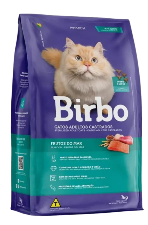 [8000049] Birbo - Dry Food - For Adult Cats - 1 kg - Seafood