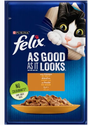 [8000059] Purina - Felix - For Adult Cats - Pouch 85 gm - With Chiken