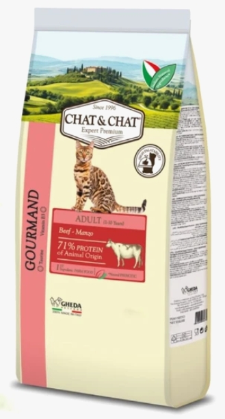 [8000097] CHAT & CHAT - For Adult Cats - 14 kg - Beef
