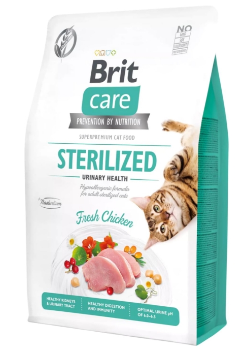 [8000146] Brit - Care - Dry Food - For Cats - 2 kg - Sterilized - Urinary - Chicken