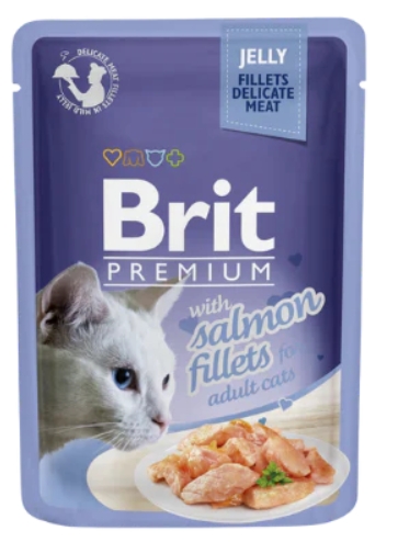 [8000150] Brit - Cats Food - Pouch 85 gm - Delicate Meat - With Salmon