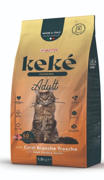[8000227] KeKe - Dry Food - For Adult Cats - 1.5 kg - Supreme