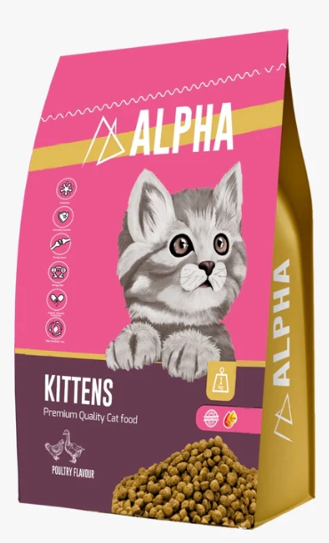 [8000276] Alpha - Dry Food - For Kitten Cats - 1 kg - Poultry