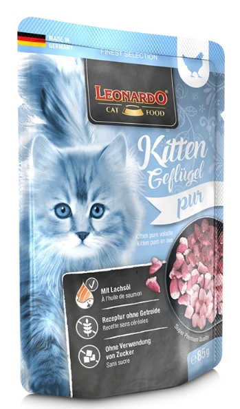 [8000313] Leonardo - Cat Treat - Pouch 85 gm - Kitten - Poultry