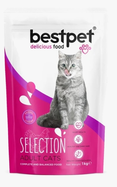 [8000405] BestPet - Dry Food - For Adult Cats - 1 kg - Selection