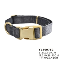 [YL109752-L] Naomi - Dog Collar - Gray - M