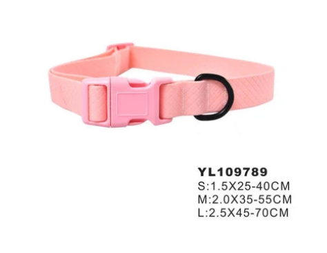 [YL107789-S] Naomi - Dog Collar - Light Pink - S
