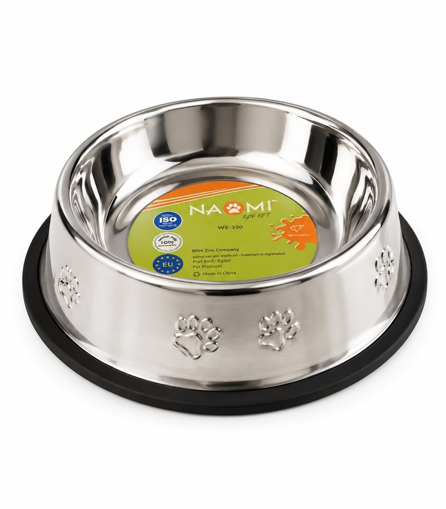 [we-329] Naomi - Stainless Steel Eating Plate - L