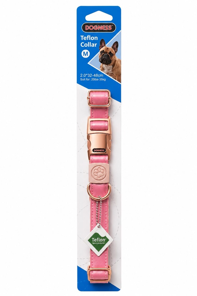 [8000572] Dogness - Elegant Collar - M - Pink