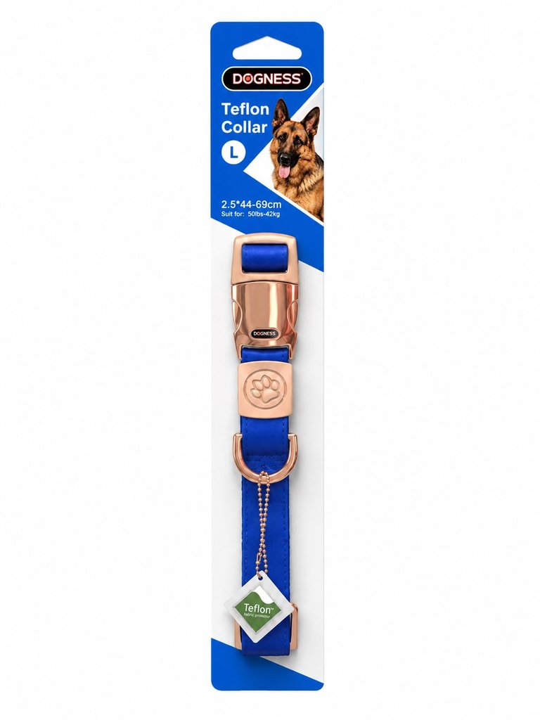 [8000579] Dogness - Elegant Collar - L - Blue