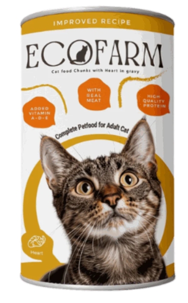 [8000661] Ecofarm - Can 400 gm - For Adult Cats - Heart