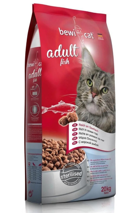 [8000670] Bewi Cat - Dry Food - 20 kg - Sterilized - Fish