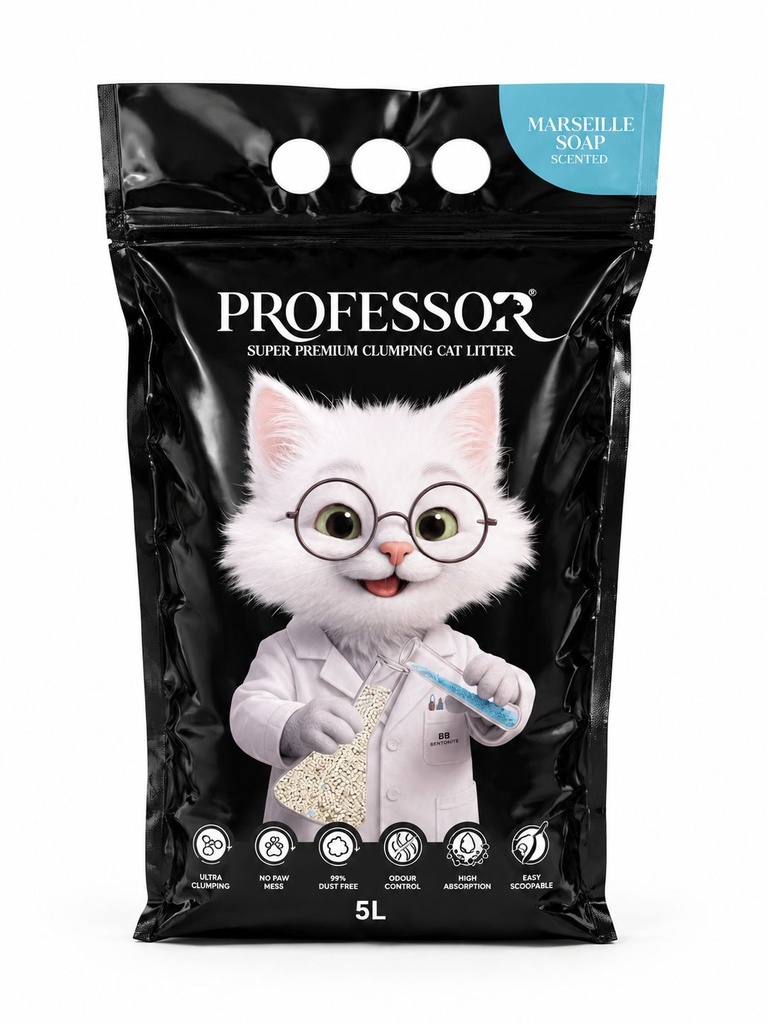 [8000832] Professor - Cat Litter - 5 L - Marseille Soap