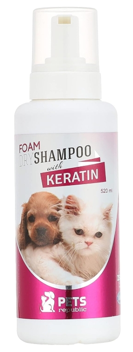 [cdp-00003] Pets republic Dry Foam Shampoo Keratin 520ml