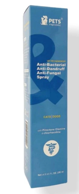 [cdp-00036] Pets republic Anti Dandruff & Bacterial Spray 250m