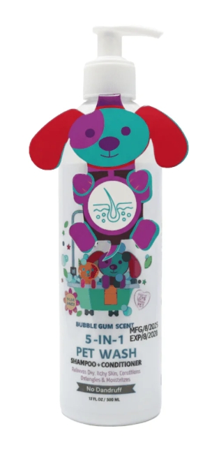 [cdp-00039] Pets republic Anti Dandruff Shampoo 5 in 1 Bubble Gum 500ml