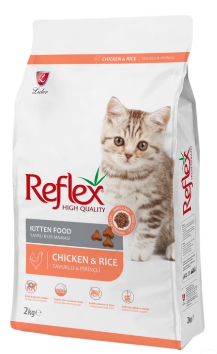 [dr-000012] Reflex - Dry Food - For Kitten Cats - 2 kg - Chicken & Rice