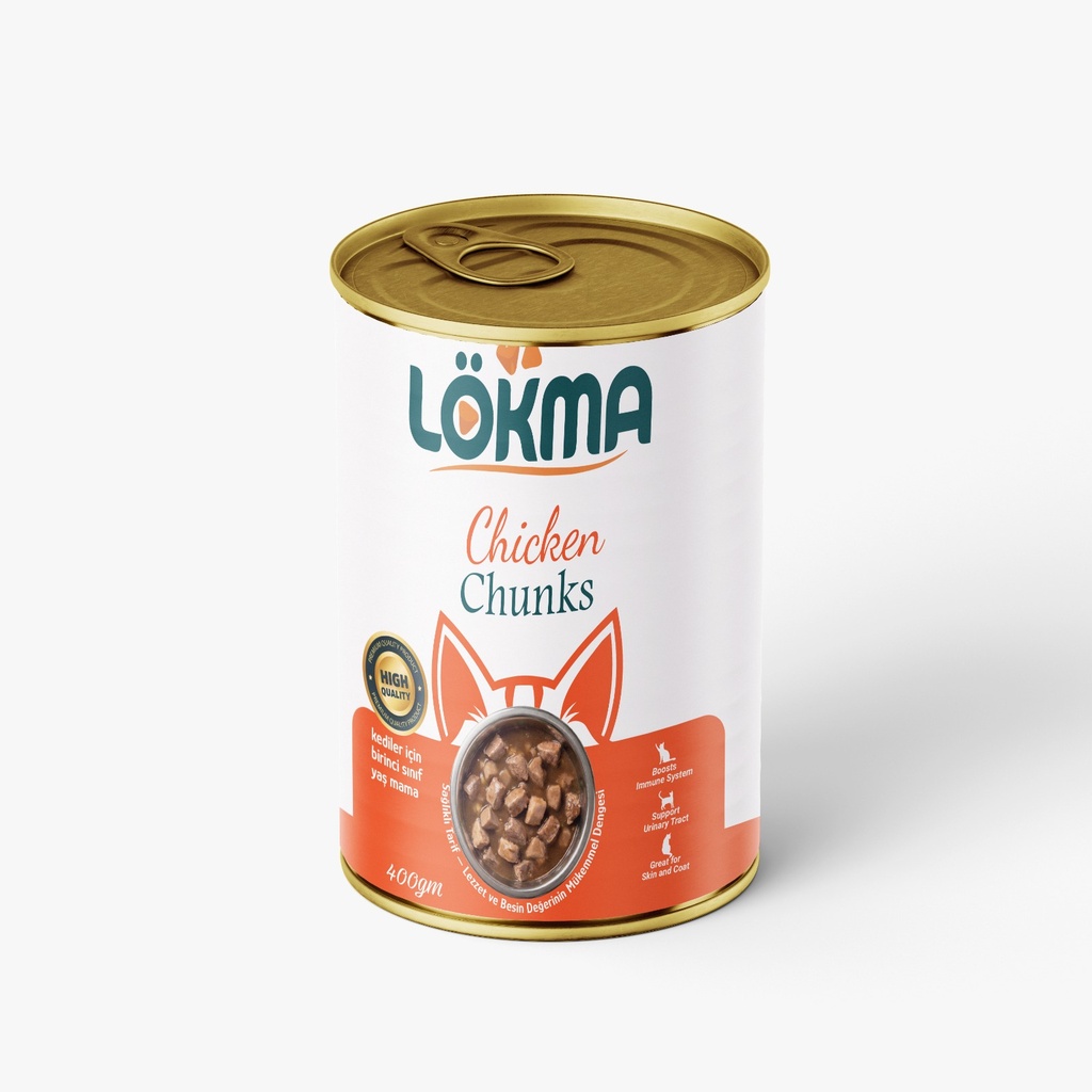 [2979] Lokma Chunks Can Food For Adult Cat - Chicken 400 GM