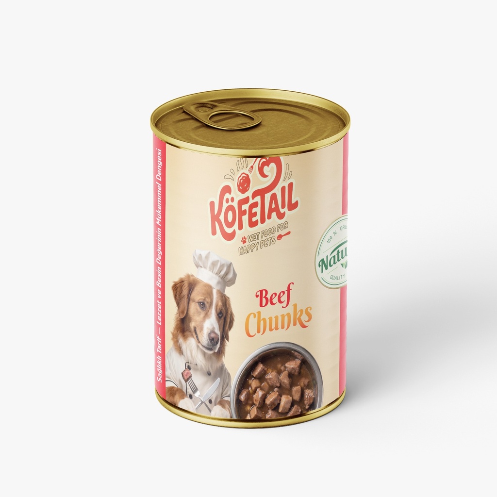 [3045] Kofetail Chunks Can Food For Adult Dog Beef 400 GM