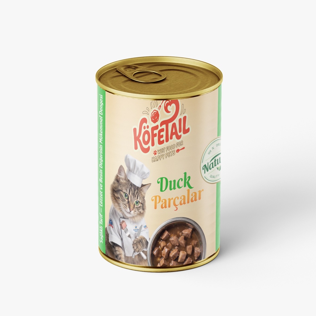 [3051] Kofetail Chunks Can Food For Adult Cat Duck 400 GM