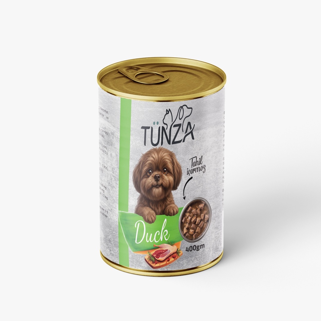 [3014] Tunza Chunks Can Food For Adult Dog Duck 400 GM