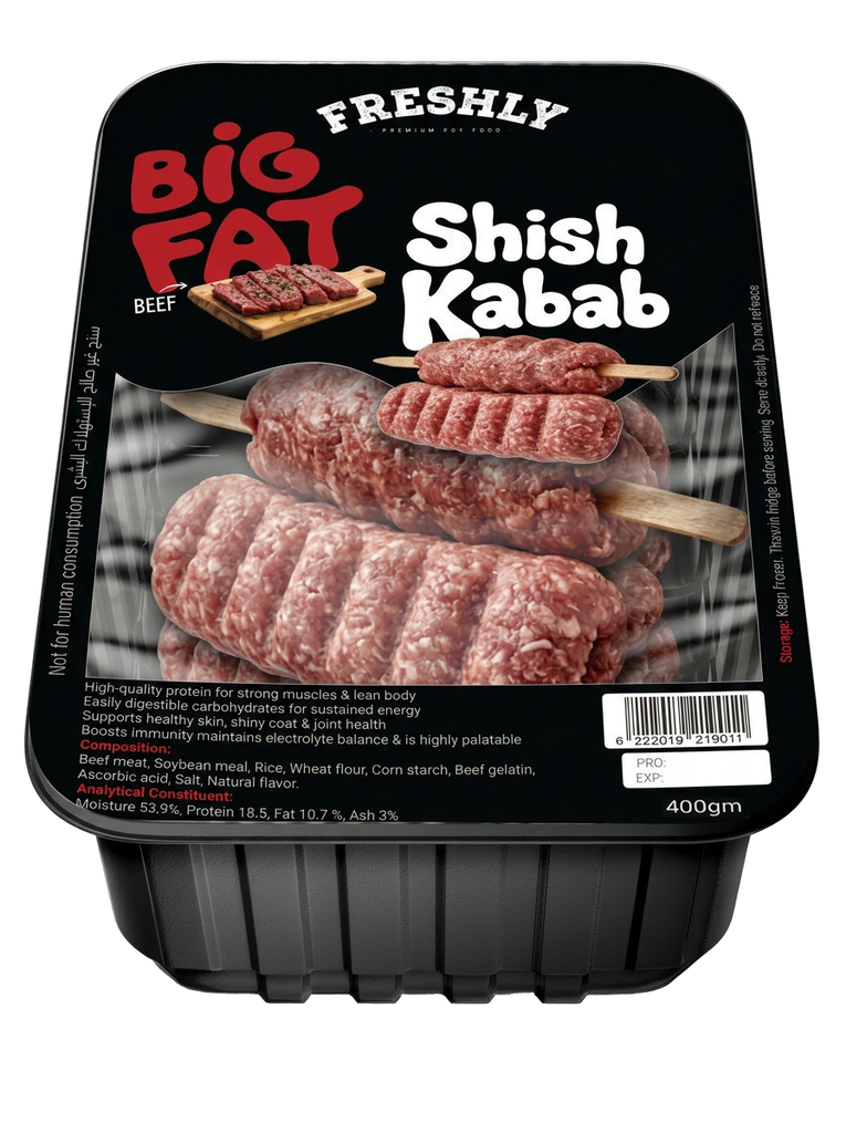 [fmb00007] Freshly - Shish Kabab - Beef - 400 gm