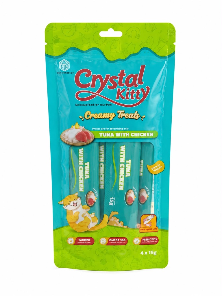 Crystal Kitty - Cat Treats - Tuna With Chicken - 4 Pcs
