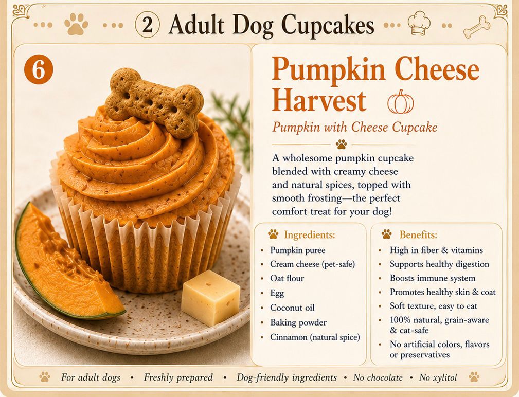 [Adult Dog Cupcake 05] Pumpkin Cheese Harvest Pumpkin with Cheese Cupcake