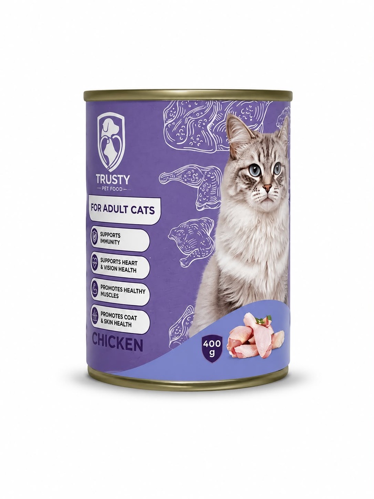 [Wet Food  Trusty 05] Trusty Wet Food Chicken Cat 400g Pate,24,