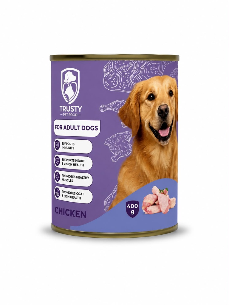 [Wet Food  Trusty 10] Trusty Wet Food Chicken Dog 400g Pate,48,