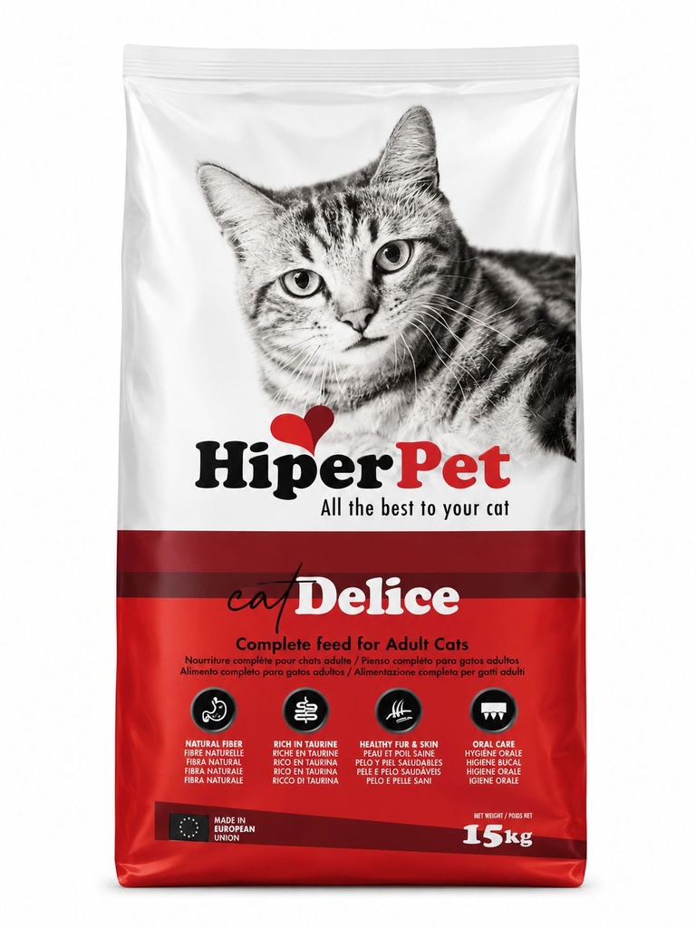 Hiper Pet - Dry Food - For Adult Cats - 15 Kg